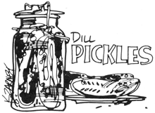 Turn cucumbers into dill pickles.